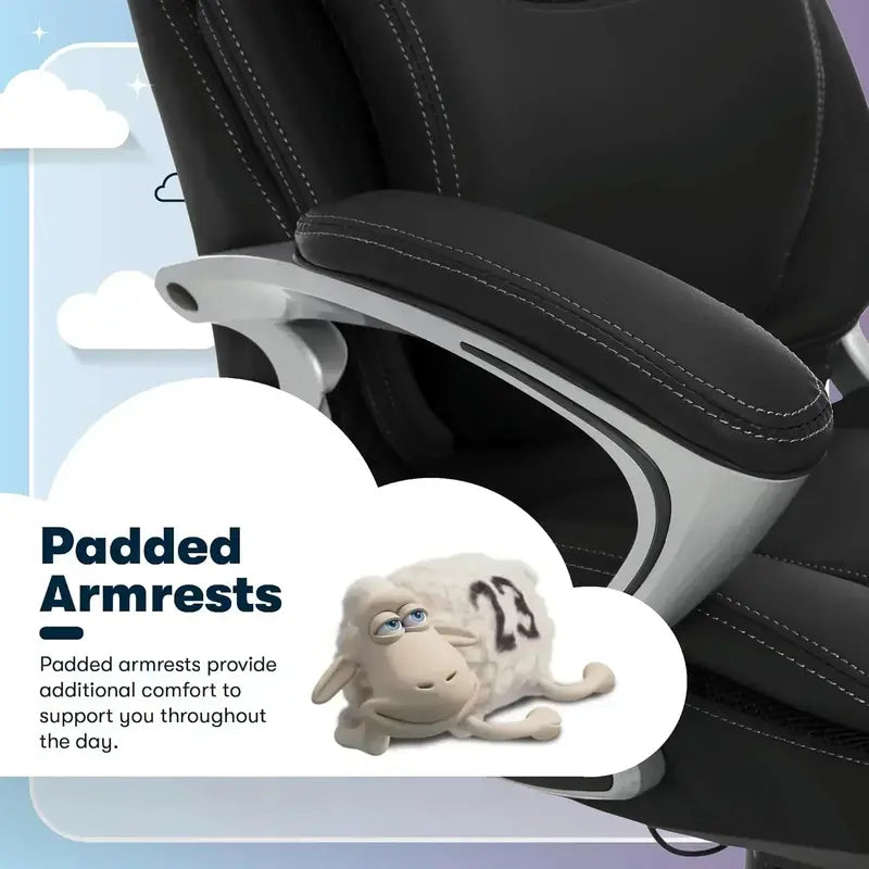 Executive-Style Ergonomic Office Chair Supportive High-Back Design for Extended Desk Work
