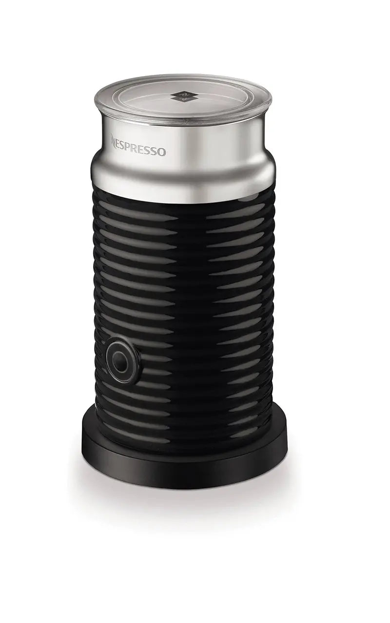 Nespresso Aeroccino 3 Milk Frother Sleek Black Stainless Steel Design