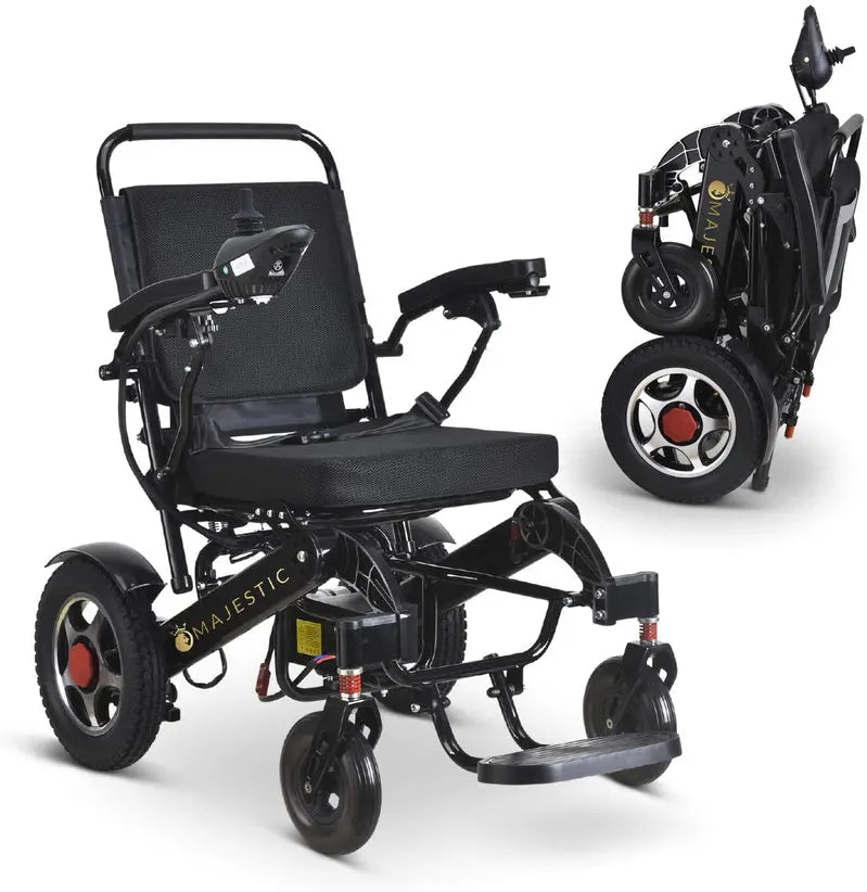 2020 FDA-Approved Ultra-Lightweight Folding Electric Wheelchair Air-Travel Ready, Heavy-Duty Mobility Scooter (17.5″ Seat)