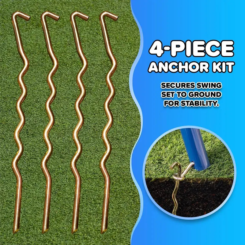 All-Metal Outdoor Slide Combo Set with Integrated Play Structure