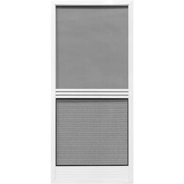 Precision Screen Provencial 36 In. W x 80 In. H x 7/8 In. Thick White Steel Screen Door