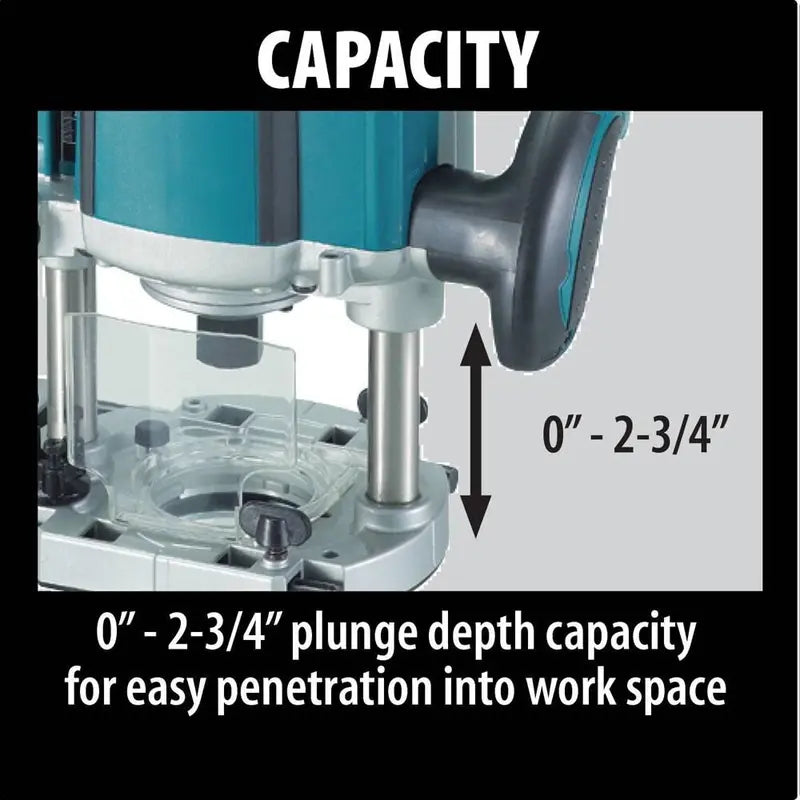 Makita 3-1/4 HP Plunge Router with Variable Speed RP2301FC from Makita