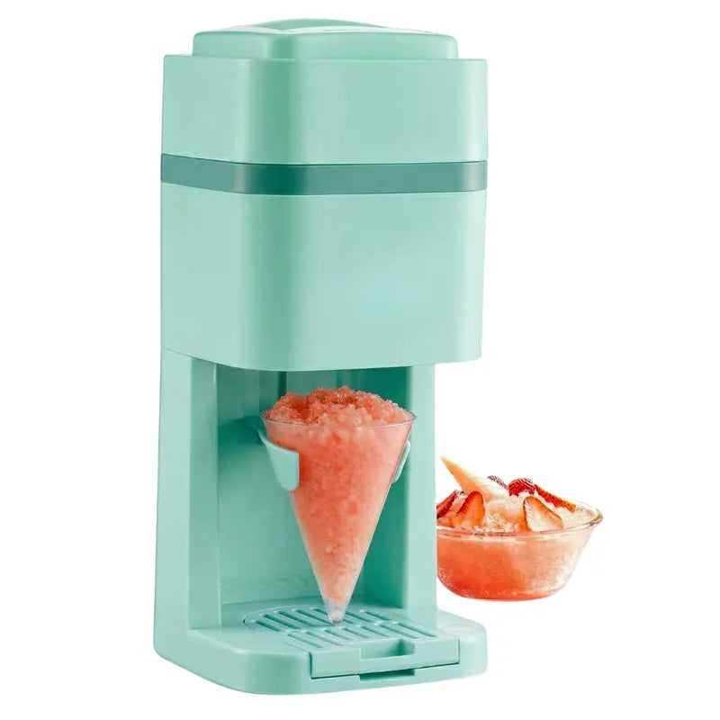 16 oz Shaved Ice Maker with Cone Holder for Homemade Snow Cones