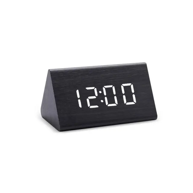 Digital LED Alarm Clock with Room Temperature Readout & Dual Alarms