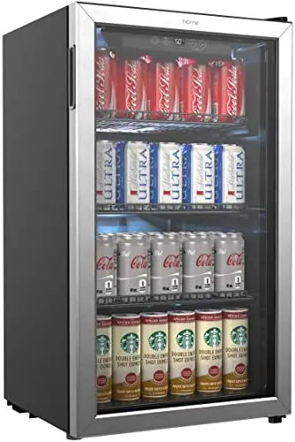 hOmeLabs 120-Can Beverage Cooler Compact Undercounter Refrigerator for Drinks & Snacks
