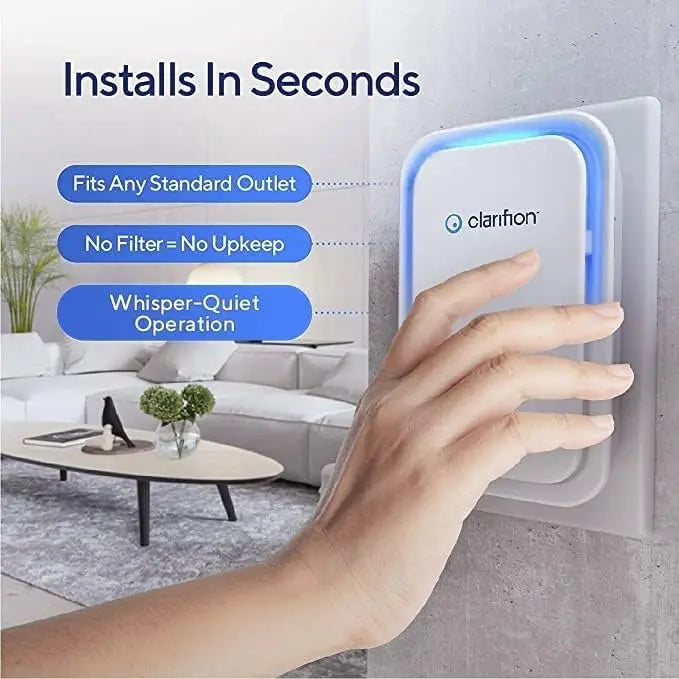 Clarifion 6-Pack Compact Air Ionizer Filterless Purifier for Home, Reduces Allergens & Odors, Bedroom & Kitchen Ready