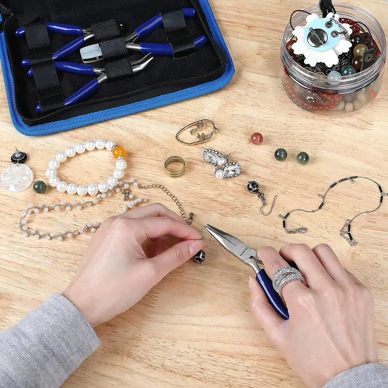 WORKPRO 7-Piece Jewelry Making Pliers Kit with Carry Pouch