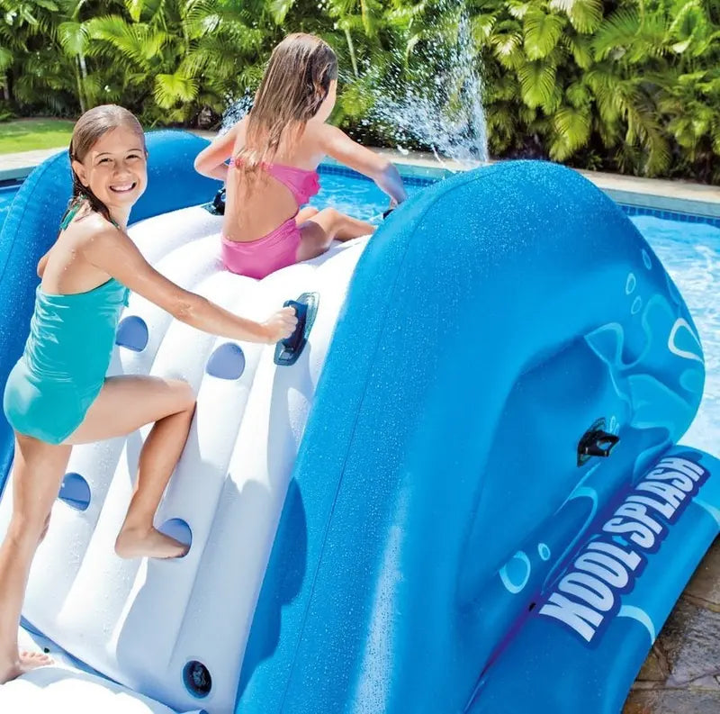 2025 Intex Kool Splash Inflatable Water Slide Family-Friendly Backyard Splash Feature