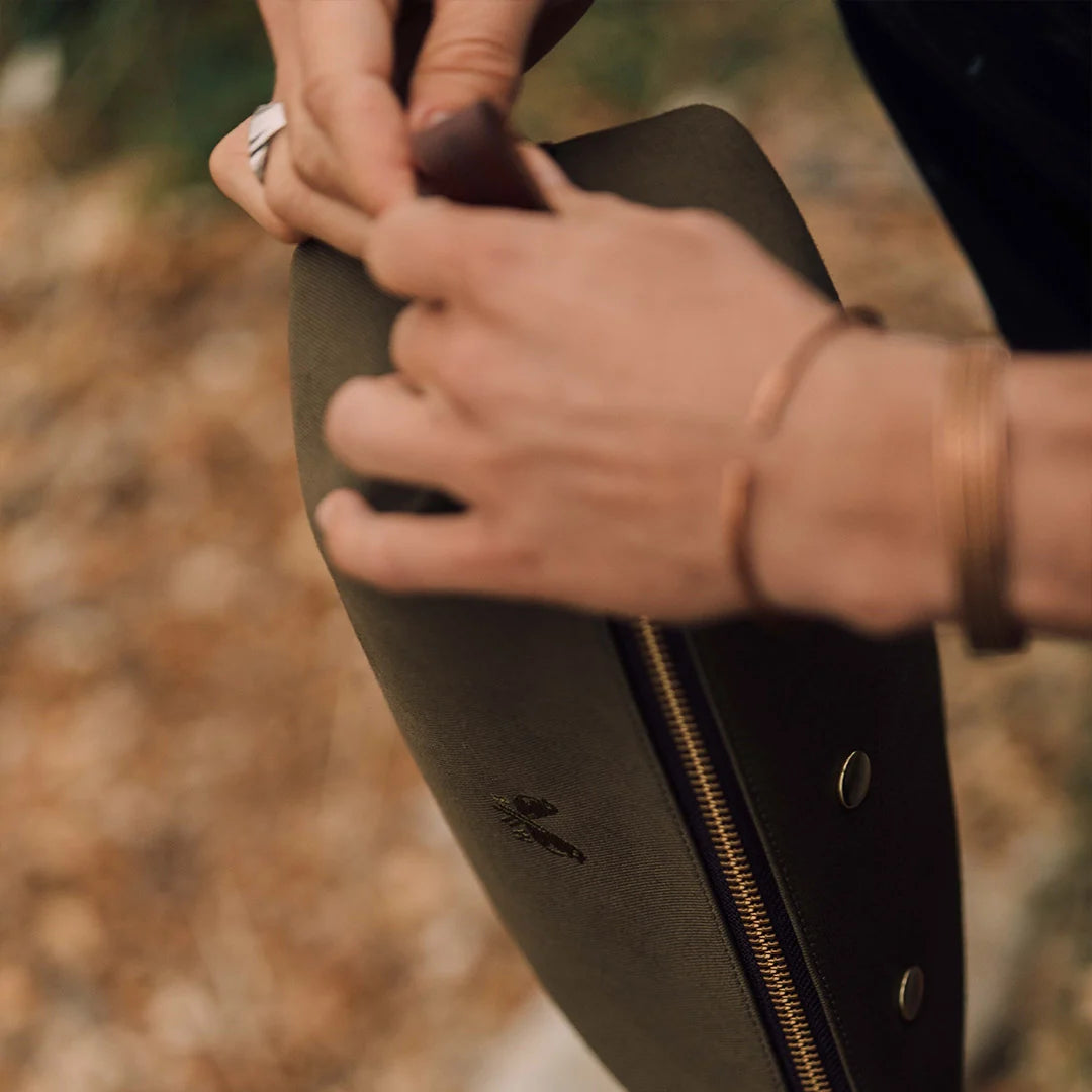 Canvas Wash Bag / Dopp Kit - Olive
