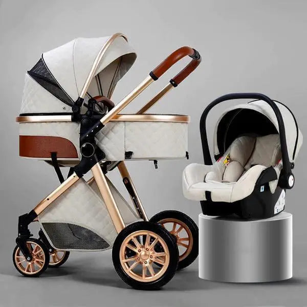 All-in-One Premium Travel System Convertible Stroller with Infant Car Seat and Base for Seamless On-the-Go Parenting