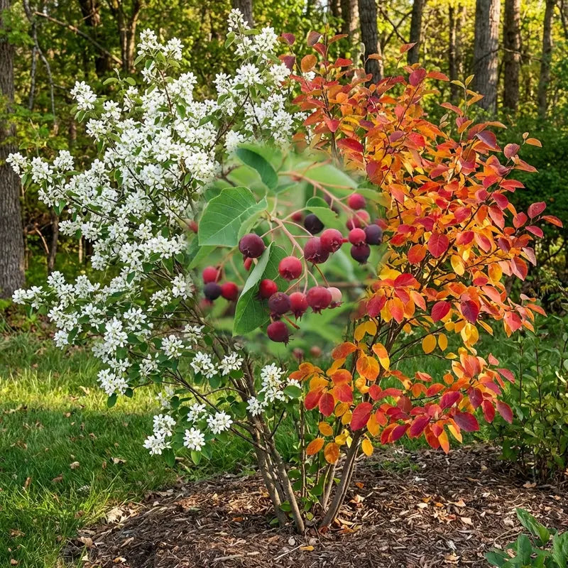 Downy Serviceberry Shrub Native Spring-Blooming, Edible Berry Producer