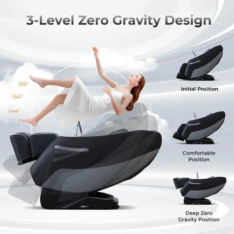 Costway SL-Track Zero Gravity Massage Chair — Full-Body Roller Therapy with Lumbar Heat and Waist Support