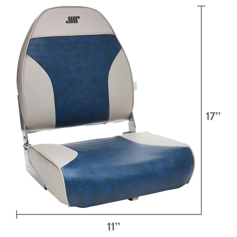 Wise 8WD588PLS-660 Standard High Back Boat Seat, Grey/Navy