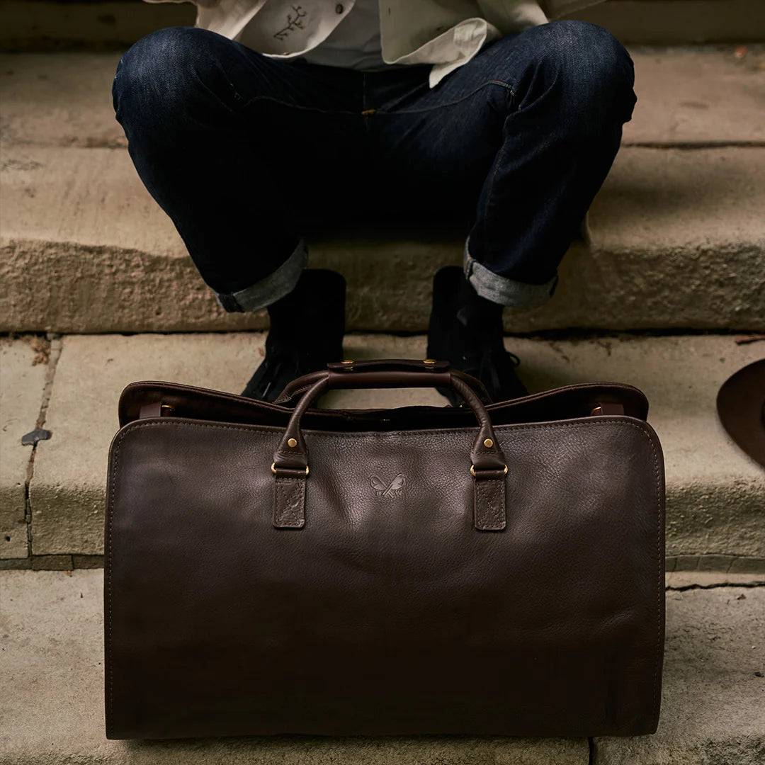 Leather S.C Holdall - Brown