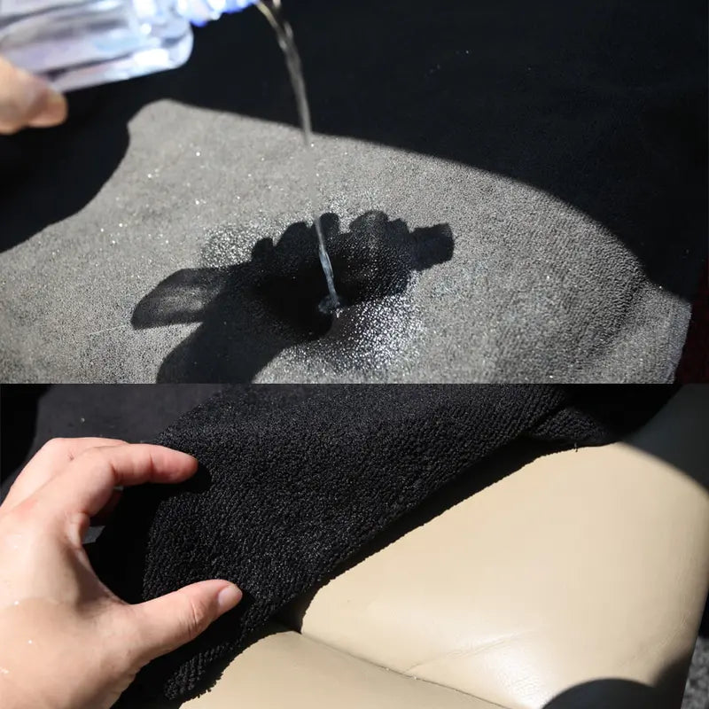 Leader Accessories 100% Waterproof Anti-slip Backing Front Towel Seat Cover for Cars Truck SUV,Black