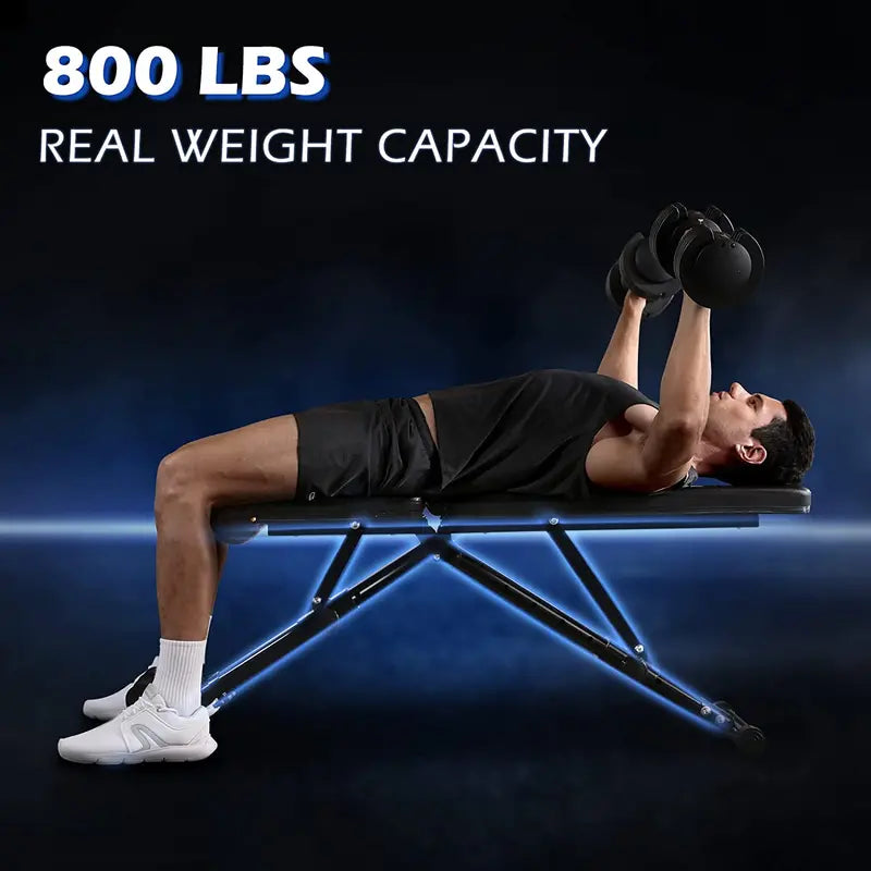 FLYBIRD Adjustable Weight Training Bench Compact Full-Body Strength Workout Station