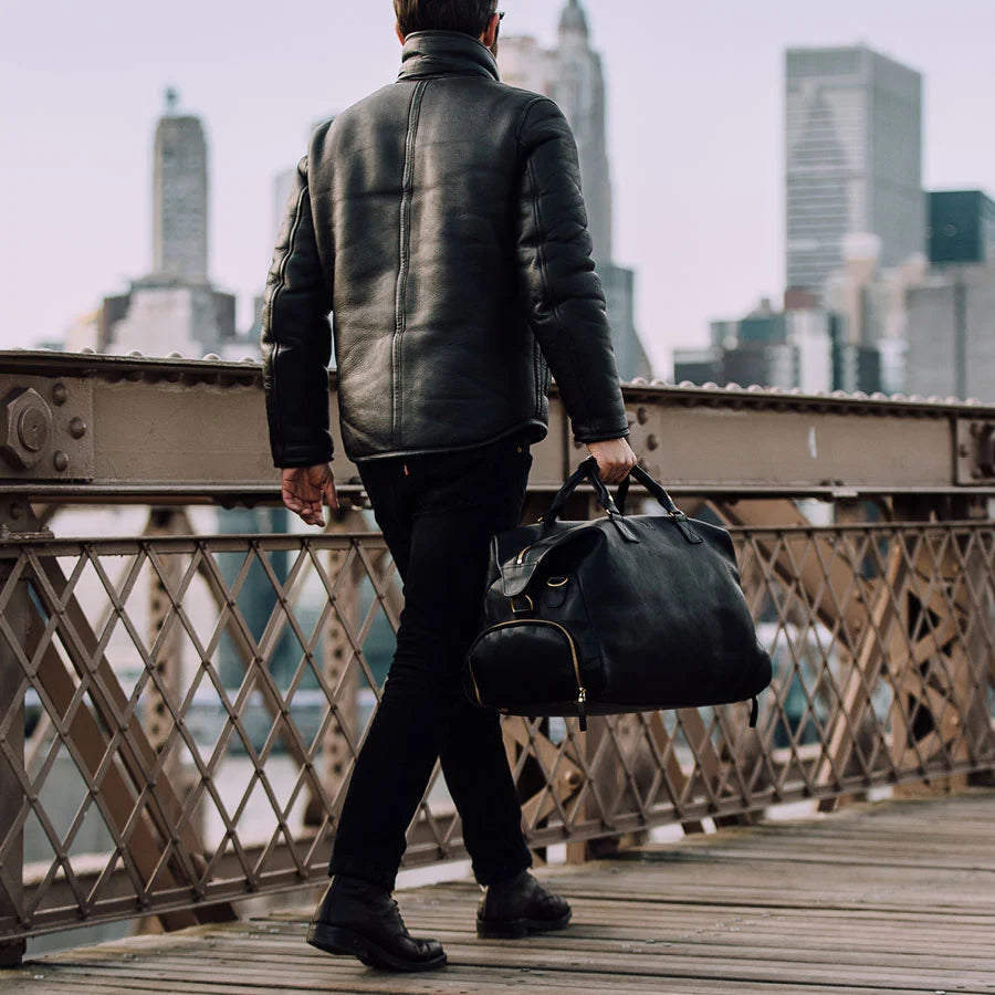 Leather Weekender - Black
