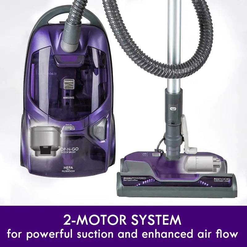 Kenmore 600 Series Lightweight Bagged Canister Vacuum with Dual-Motor, HEPA Filter & Pet PowerMate