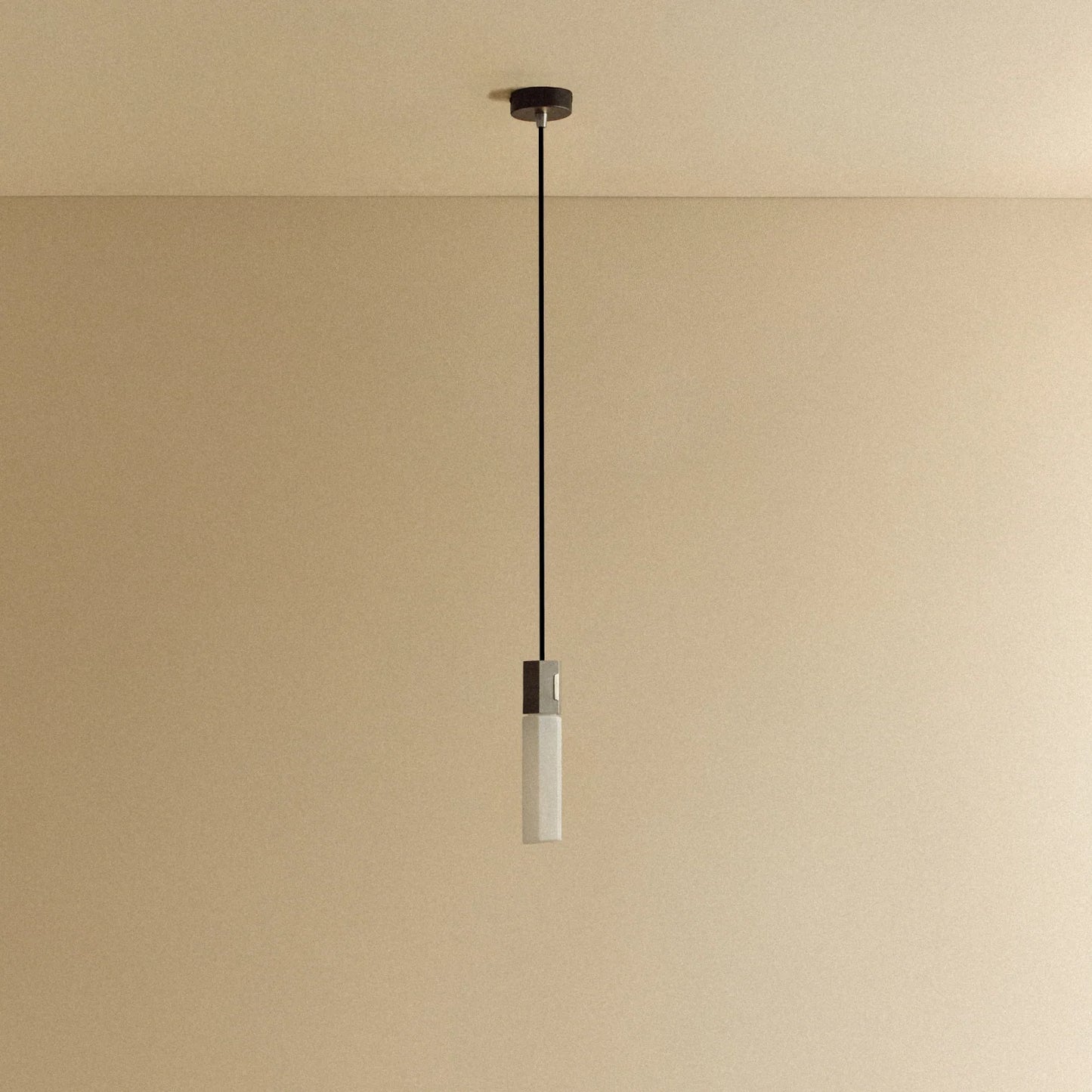 Basalt Single Pendant in Stainless Steel