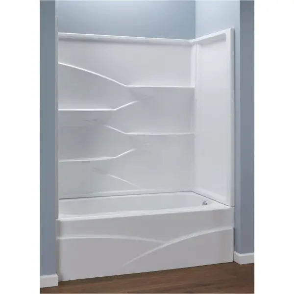 Delta Laurel 60 In. L x 32 In. W Right Drain Bathtub in White