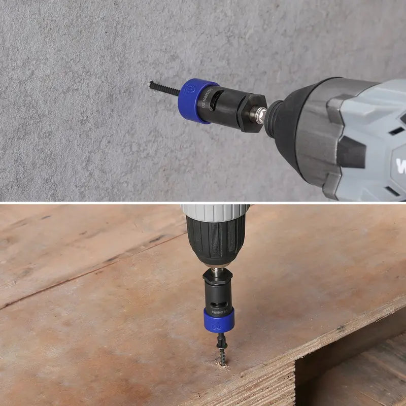 WORKPRO Drywall Screw Setter & Extractor — Universal 1/4″ Impact Bit Holder for Standard Drivers