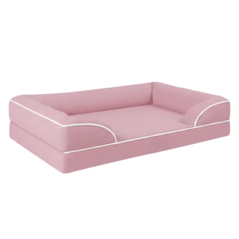 Orthopedic Pet Bed with Memory Foam Core, Protective Bolsters, and Removable Cover