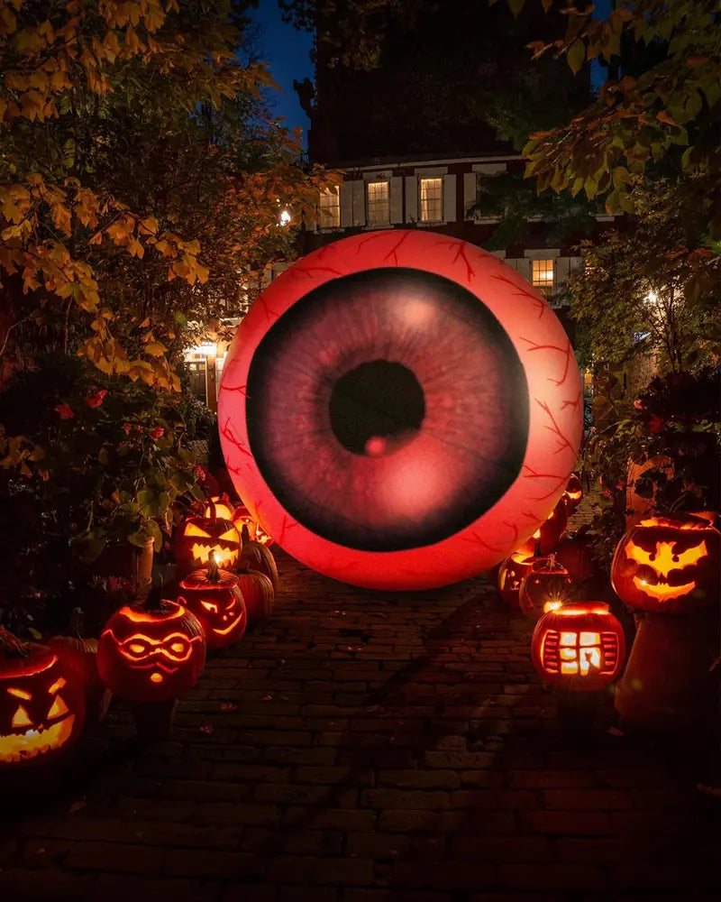 Large Outdoor Halloween Inflatable Eyeball Giant Animated Yard Decoration with Built-in Fan
