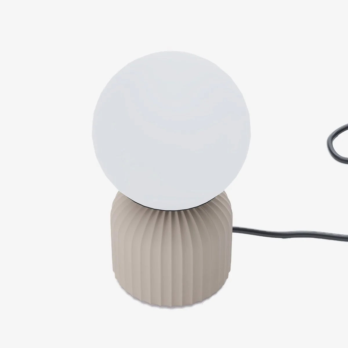 Lampe poser en c ramique et globe en verre
