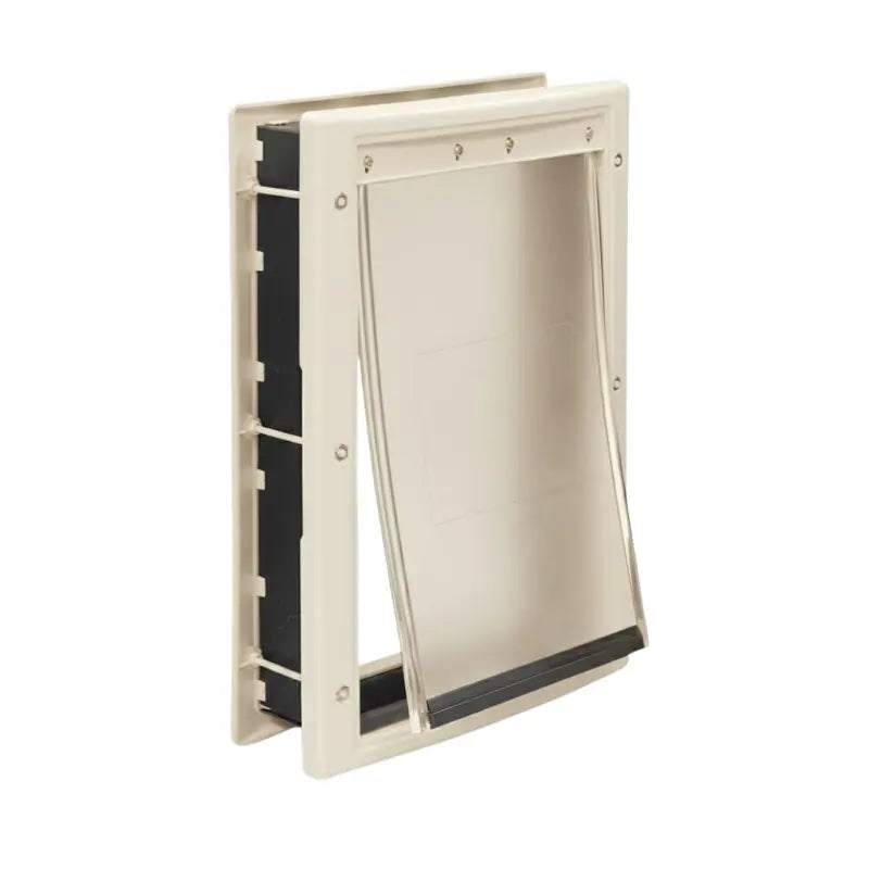 Durable Dual-Species Pet Door with Flexible Vinyl Flap and Reinforced Plastic Frame