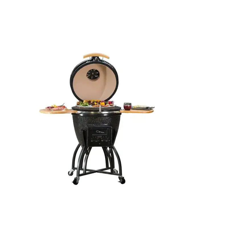 Kamado Pro 22-Inch Ceramic Charcoal Grill Premium Kamado-Style BBQ with Included Cover