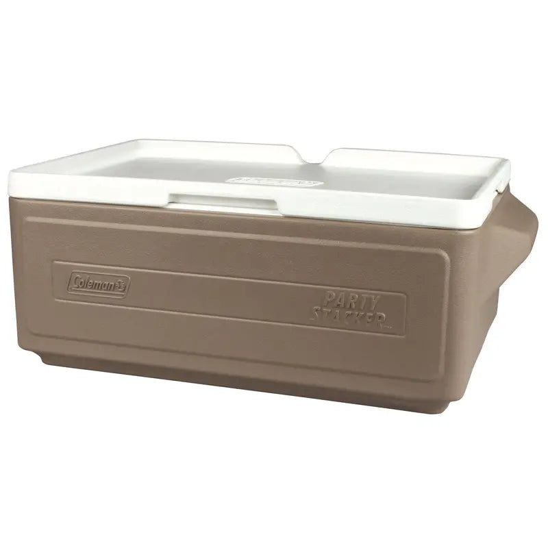 Coleman 23-Quart Gray Party Stacker Cooler, 24-Can Capacity, Interlocking Design
