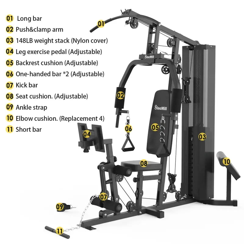 Home Gym SCM-1148L 148-Pound Full-Body Home Workout Station