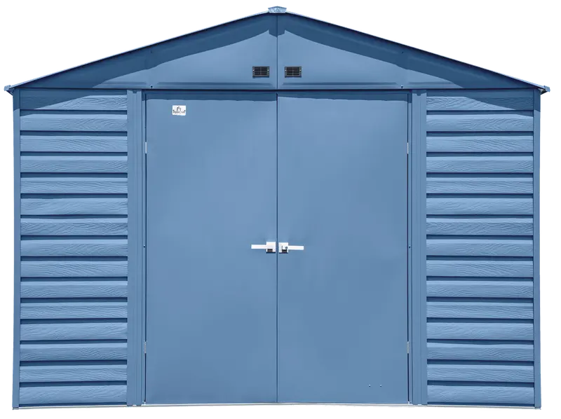 Arrow Select Steel Storage Shed, 10×14, Blue Grey