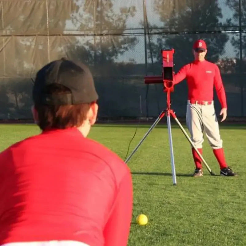 Automatic Softball Pitching Machine 9-Ball Hopper Feeder for Youth & Recreational Practice