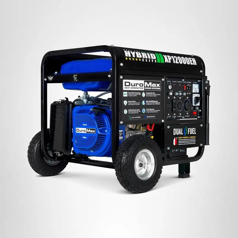 DuroMax XP13000EH Dual-Fuel Portable Generator 13,000W Electric Start for Gas or Propane