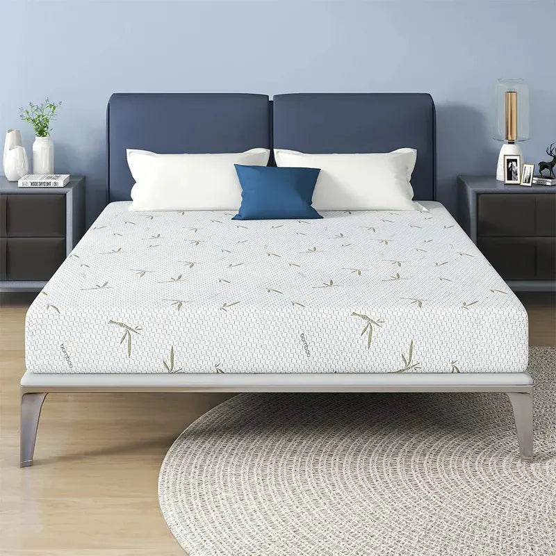 Bamboo-Infused Memory Foam Mattress in a Box Green Tea Extract Cooling Cover & Breathable Design