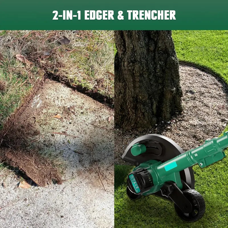 Makita 18V-Compatible Cordless Lawn Edger 2-in-1 Edging & Trenching Tool for Landscaping
