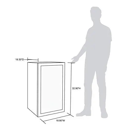 Freestanding Beverage Refrigerator Cooler 126-Can Capacity with Tempered Glass Door & Right-Swing Hinge
