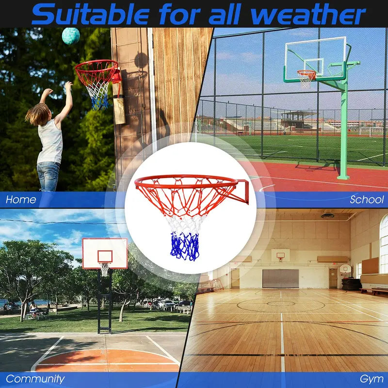Replacement Basketball Rim Net Universal 18-Inch Nylon Net for Portable Hoops