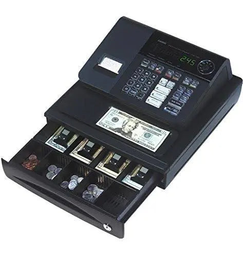 Casio PCR-T280 Thermal Cash Register 1200 PLUs, Antibacterial Keyboard, Multi-Operator Support