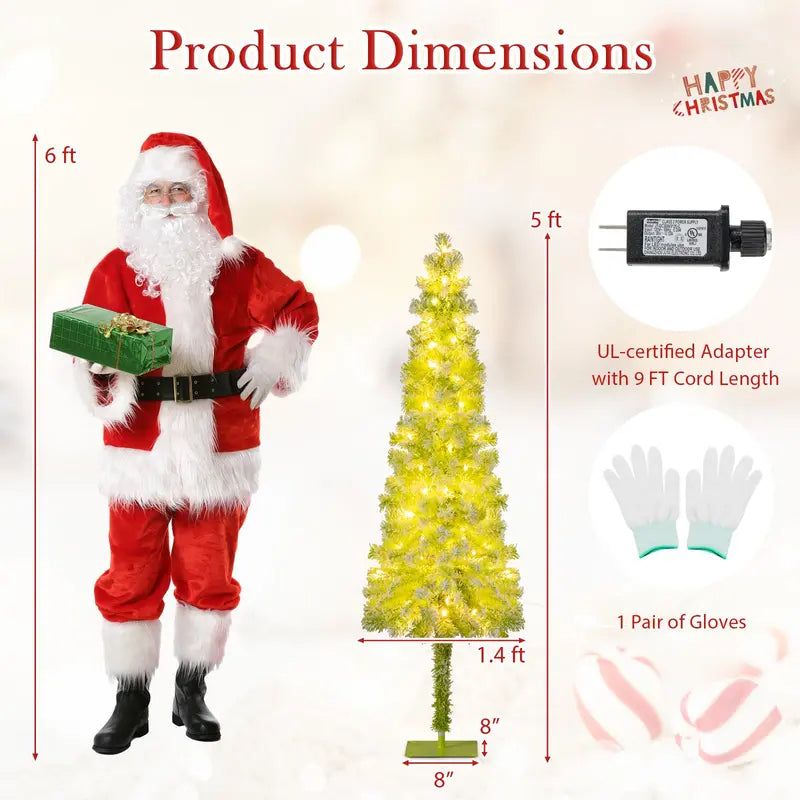 Whimsical Bendable Christmas Tree 5’, 6’, or 7’ Grinch-Themed Flexible Fir Option