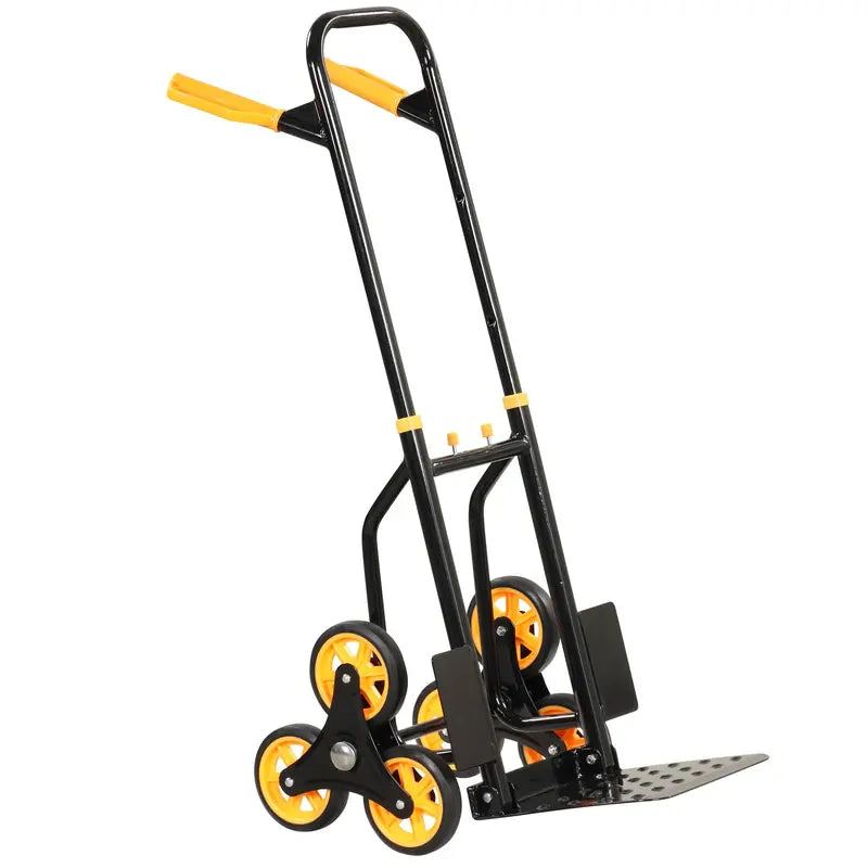 Heavy-Duty Stair Climber Hand Truck with Load-Supporting Wheels & Ergonomic Handle