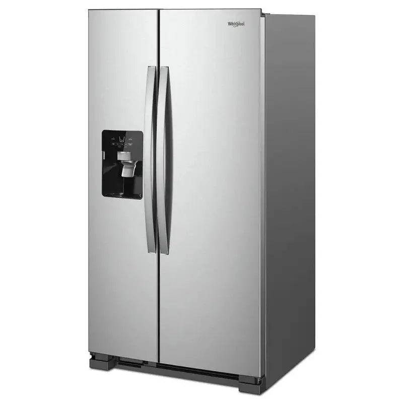 24 Cu. Ft. Stainless Steel Side-by-Side Refrigerator 36-Inch Wide Kitchen Appliance