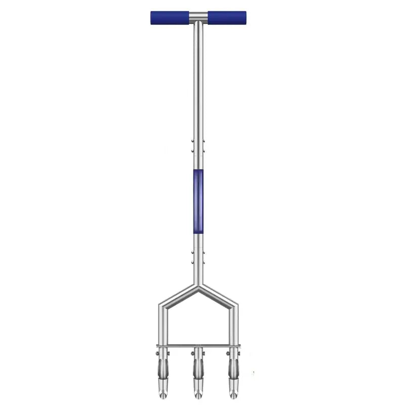 Hand-Powered Lawn Aerator Tool 3 Hollow Tine Design for Soil Aeration