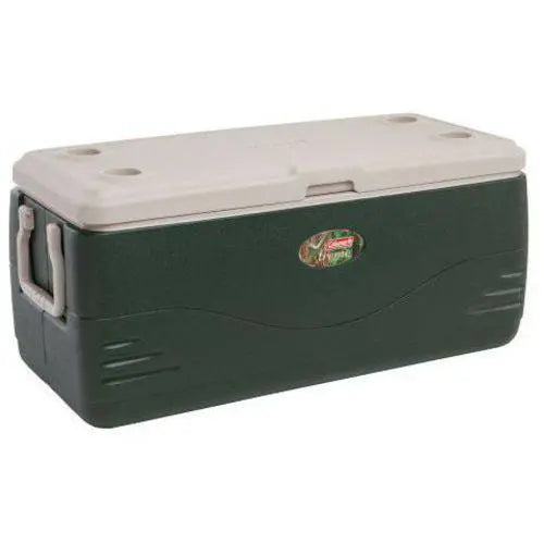 Coleman Xtreme 150 qt Cooler, Green Heavy-Duty, Eco-Friendly, 223-Can Capacity, with Cup Holders