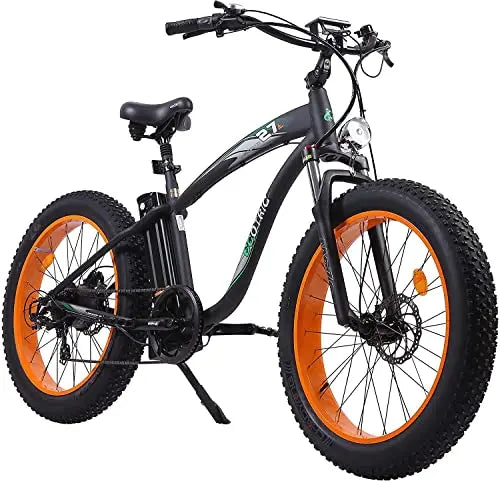 750W Fat-Tire Electric Bike 26″ All-Terrain Ebike with Removable Battery