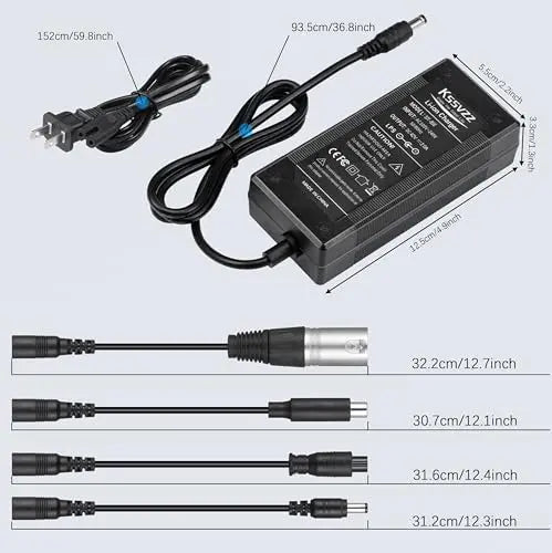 42V 2A Fast Charger with 5 Plugs Universal 36V Lithium Battery Charger for Jetson, Gotrax, Razor, Ninebot, Segway, Swagtron, Hiboy