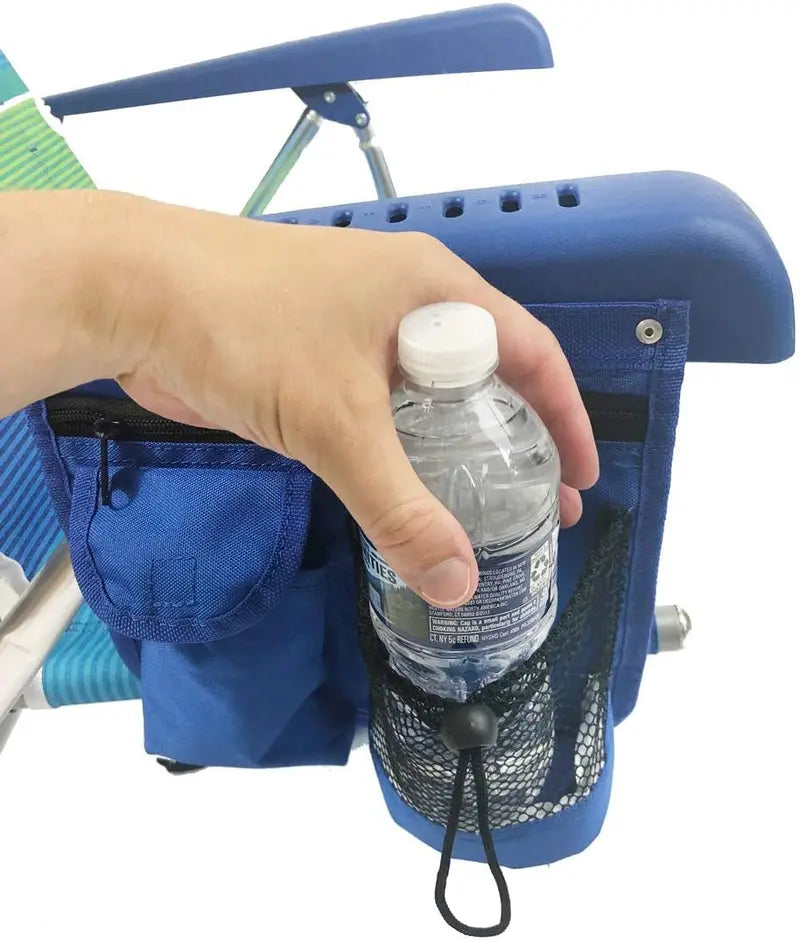 Dual Backpack Beach Chairs Compact Folding Design with Towel Bar & Integrated Storage Pouch