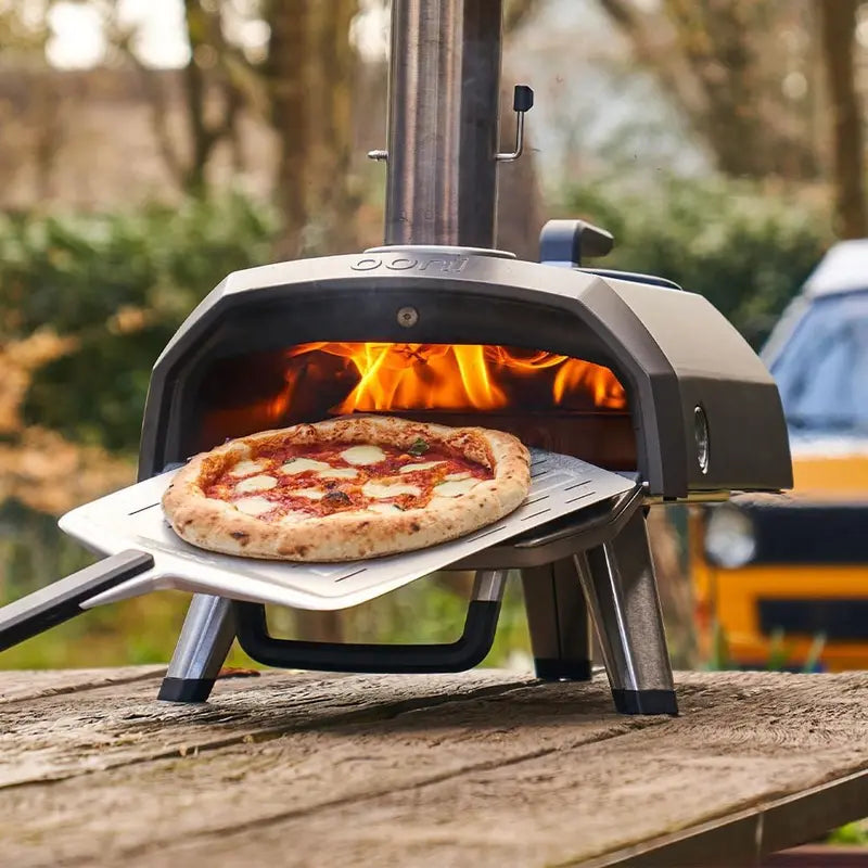 Ooni Karu 12 Portable Outdoor Pizza Oven Wood & Gas Compatible, 12-Inch Capacity, 60-Second Baking