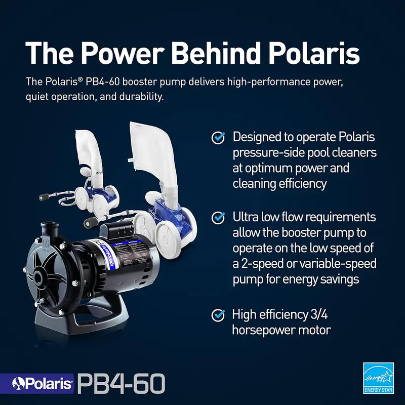 Polaris Booster Pump 60Hz Motor for Enhanced Pool Filtration & Circulation